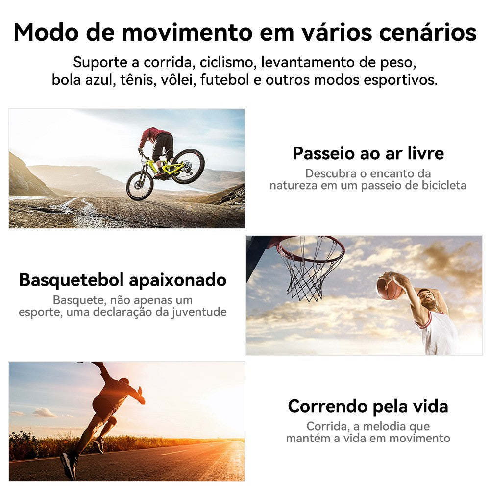 Smartwatch Série 9 AMOLED 2024 – GPS, NFC, Chamadas e Monitor de Saúde