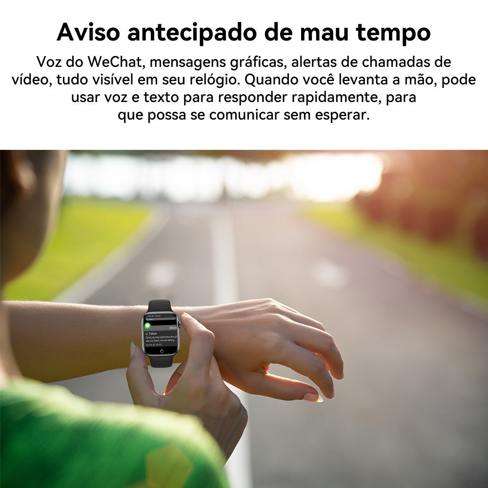 Smartwatch Série 9 AMOLED 2024 – GPS, NFC, Chamadas e Monitor de Saúde