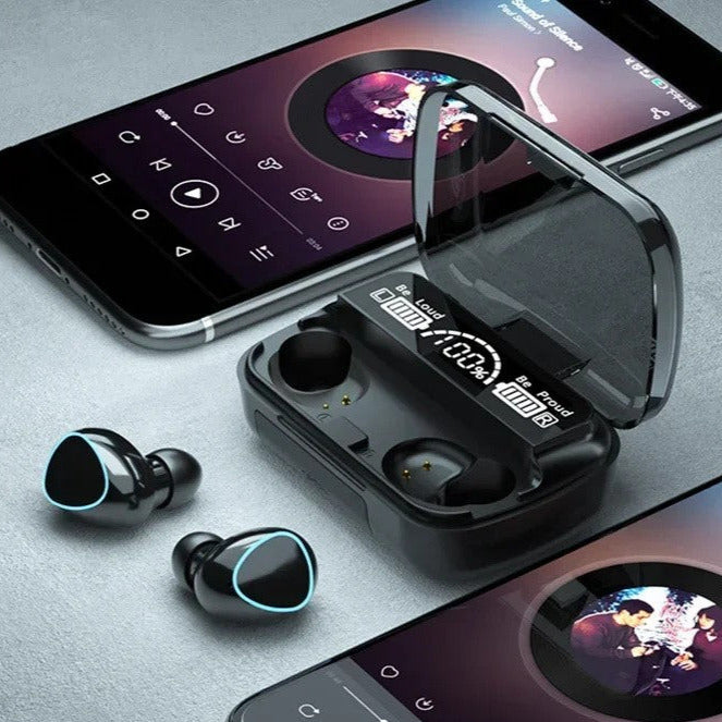 Fone de Ouvido Bluetooth com tela digital