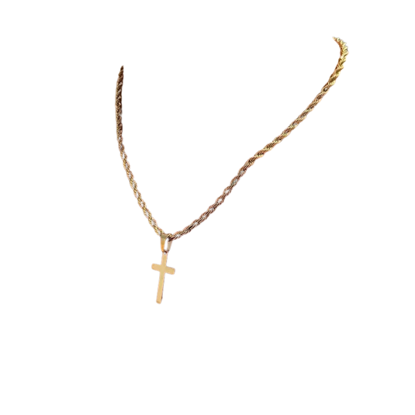 Colar Masculino com Pingente de Cruz