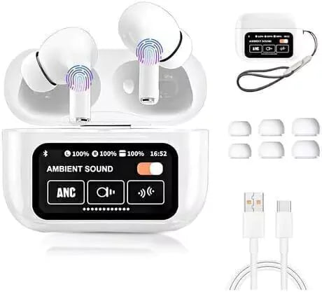 Fone de Ouvido Bluetooth com Tela LCD